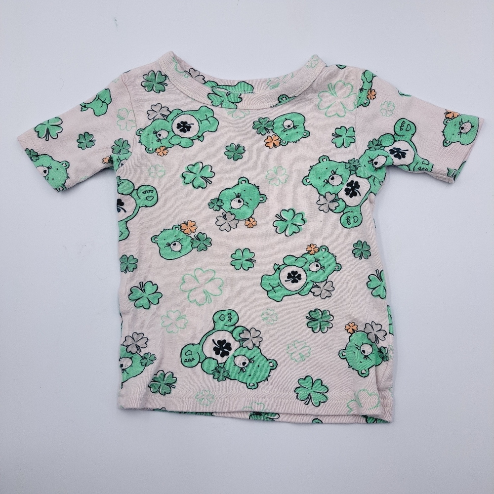 4/$20 Good Luck Care Bears 4 Leaf Clover Shamrock Kids Short Sleeve Tee Size 3T